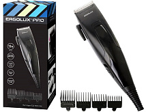 Машинка для стрижки волос, черная 15Вт PRO ERGOLUX ELX-HC01-C48