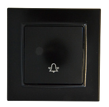 Выключатель звонка 1-кл. чёрный SD-P1009B AWSPRODUCTS