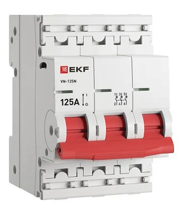 Выключатель нагрузки ВН-125N 3Р 125А PROXIMA EKF