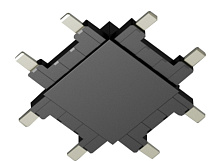 Коннектор крестовой системы SLIM, черный, CN-SLIM-BL-X