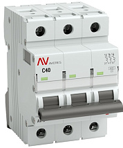 Автоматический выключатель AV-6 C40/3 6кА  AVERES EKF