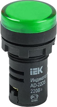 Индикатор LED зелёный AD22DS 230В AC IP40 IEK