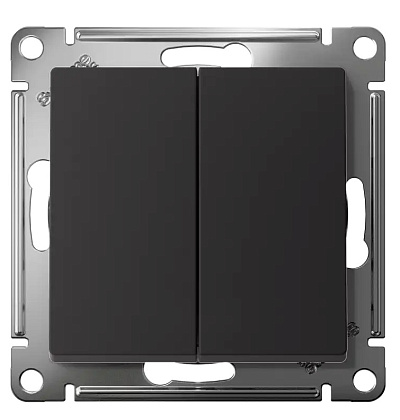 Выключатель 2-кл. Карбон AtlasDesign SE (б.к.)