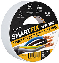 Изолента ПВХ белая (0.15*19*20) (SmartFix) ELECTRO