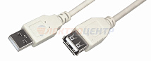Шнур  USB-А (male) - USB-A (female)  1.8M  REXANT
