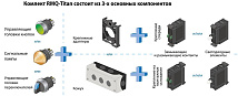 Упр. головка 3 поз. с ключом M22-WRS3 (1-0-2)