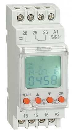 Цифровой таймер RD-TPA2, 2CO, 16A(250VAC), 24_264VAC/DC Reletek
