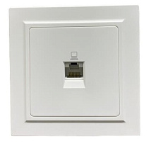 Розетка RJ45 (cat 5e) 1-я белая U1A-016-1 SoftTouch AWSPRODUCTS