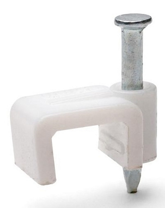 Скоба пластиковая СПП 8 (40шт) (Fortisflex), уп