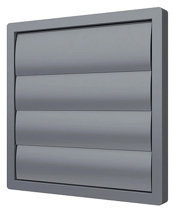 Выход стенной КФ фланец D250 жалюзи 294х294 ASA Gray ERA STREETLINE