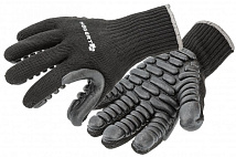 Перчатки рабочие антивибр. с полиуретановым покрытием, черного цвета BROL, размер 10 HOEGERT