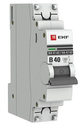 Автоматический выключатель ВА 47-63 B40/1 4.5кА Proxima EKF