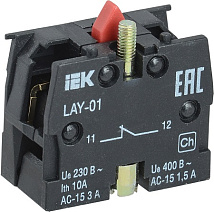 Контактный блок LAY-01 1р NC для серии LAY5 ИЭК