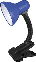 Светильник настольный Ultraflash UF-320P C06 синий (с прищепкой 230В, 60Вт, E27, ЛОН)