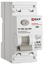УЗО ВД-100N 16/2 30мА, тип AC, 6кА PROXIMA EKF