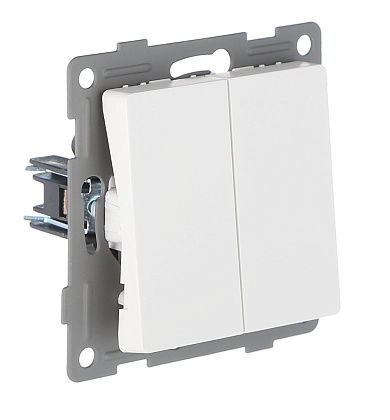 Выключатель проходной 2-кл. белый U1A-002-2 SoftTouch "Uno" AWSproducts
