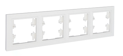Рамка 4-я белая горизонтальная U1A-030 SoftTouch "Uno" AWSproducts