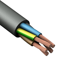 Кабель ПВС 5*0,75 380V (отмотка) черный