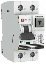 Дифференциальный автомат АВДТ-63 C16А/1P+N/30мА 230В PROxima