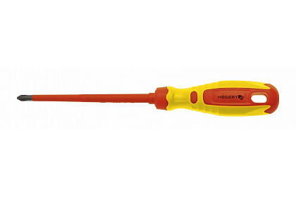 Отвертка диэлектрическая PH2 100 мм, SLIM, S2 HOEGERT