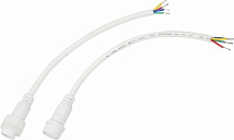 Соединительный кабель (4pin) герметичный (IP67) 4х0.75мм2 300V белый REXANT