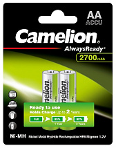 Аккумулятор AA 2700mAh Ni-Mh CAMELION ALWAYS READY BL-2