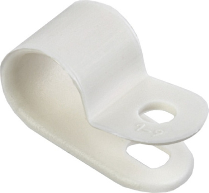 Скоба крепежная 9мм нейлоновая Белая (50шт) IEK, уп