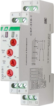 Реле контроля наличия, асимметрии фаз и чередования фаз CKF-318-1