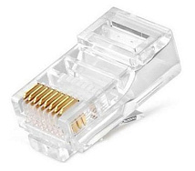 Проходной коннектор RJ45/8P8C, покрытие 3мкд RIPO (50шт)