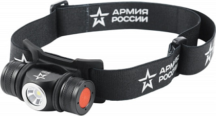 Фонарь налобный светод. АРМИЯ РОССИИ GA-502 аккум., 5В, 5 реж., черный, на магните