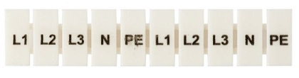 Маркеры для JXB-ST 2,5 с символами "L1, L2, L3, N, PE" (100 шт.) EKF PROxima