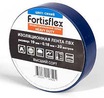 Изолента ПВХ 19x0.18x20 Heavy Duty синяя (Fortisflex)