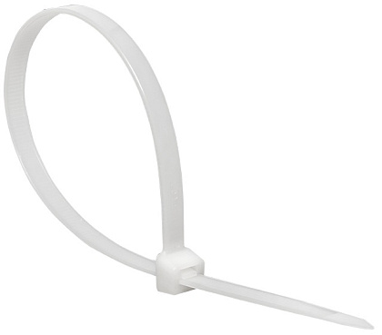 Хомут 7,2*400 белый нейлон (100 шт.) Basic (EKF), уп