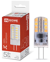 Лампа LED-JC 5Вт 12В G4 4000К 480Лм IN HOME