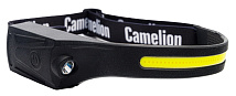 Фонарь Camelion LED5383 (налобн, черн.,COB+LED, 4 реж, 3XAAA, пласт, рез)