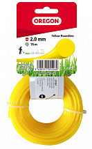 Леска Yellow: желтая, круг, на картоне, 2.0 мм х 15 м OREGON