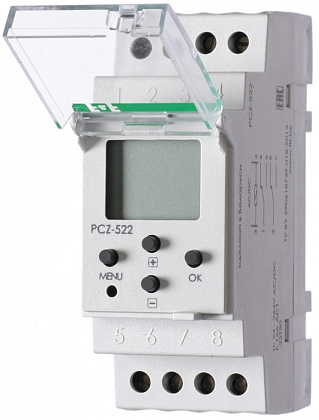 Таймер двухканальный универсальный PCZ-522 (2NC*16A функция NFC)