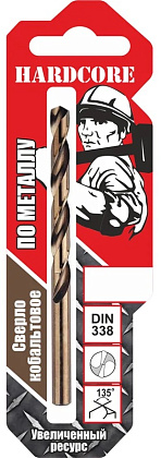 Сверло по металлу 13,0 мм Co5% Hardcore