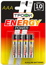 Батарейки Трофи LR03 4BL ENERGY POWER Alkaline (40/960/30720)