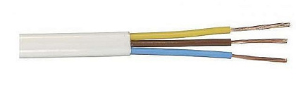 Кабель ШВВП 3*0,5 380V (бухта) белый