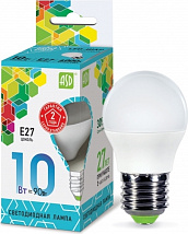 Лампа LED-ШАР-standard 10Вт 230В  Е27 4000К 900Лм ASD