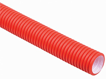 Труба гофрированная гибкая двустенная ПНД  d=63мм красная (50м) IEK