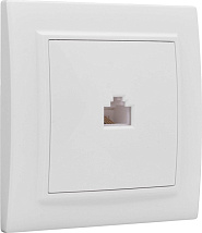 Розетка СП компьютерная 1-я RJ-45 белая Basic Минск