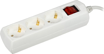 Удлинитель бытовой 3гн. 1,5м с/з с выкл. ПВС 3х1мм2 У03В GENERICA