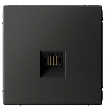 Розетка компьютерная RJ45, кат. 6A, механизм (базальт)