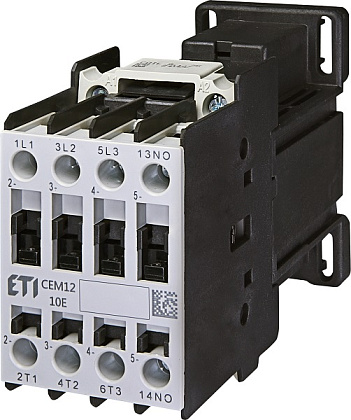 Контактор CEM12.10 (кат.24V DC, 12А, 5,5кВт 1но) ETI