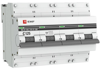 Автоматический выключатель ВА 47-100 C125/4 10кА Proxima EKF
