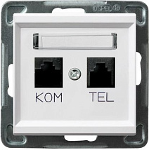 Розетка GPKT-R/K/m/00 1104 компьютерно-телефонная (без рамки)