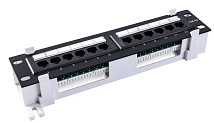 Коммутационная патч-панель RIPO настенная, 12 портов, универсальная, Cat.5e (Класс D), 100Гц, RJ45/8