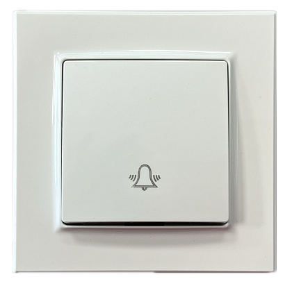 Выключатель звонка 1-кл. белый SD-P1009W AWSPRODUCTS
